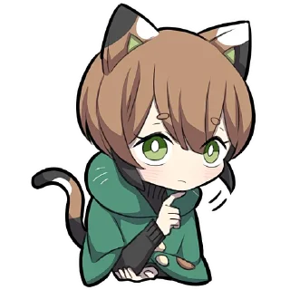 🤔 emoji Черепаховый котёнок @Nyasticks Telegram sticker 9 of 41
