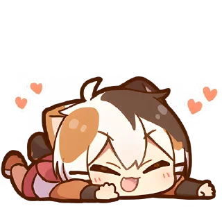 🥰 emoji Котёнок Такамару @Nyasticks Telegram sticker 13 of 41