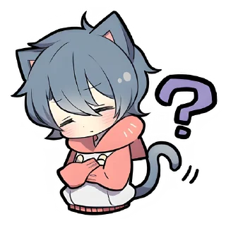🤔 emoji Котёнок Пепе @Nyasticks Telegram sticker 21 of 41