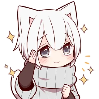🫡 emoji Усталый котёнок @Nyasticks Telegram sticker 9 of 41