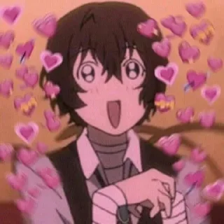 😍 emoji Dazai Osamu Telegram sticker 17 of 25