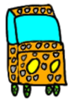 ❤️ emoji Orange car Telegram sticker 9 of 14