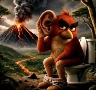 👂 emoji Angry Bird Red Ear Telegram sticker 11 of 27