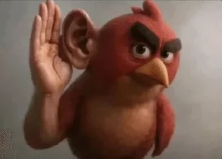 👂 emoji Angry Bird Red Ear Telegram sticker 21 of 27