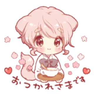 🍡 emoji Cute cat ear boy @nyakwii Telegram sticker 13 of 24