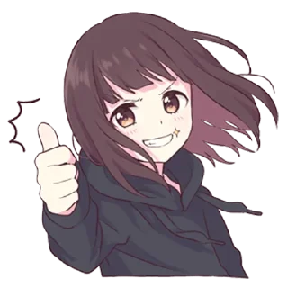 👍 emoji menhera-chan Telegram sticker 17 of 37