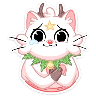 😢 emoji Новогодняя Котострофа (@TgSticker) Telegram sticker 14 of 48