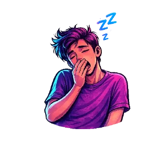 😴 emoji RETROWAVE (by R|S Music) Telegram sticker 24 of 52