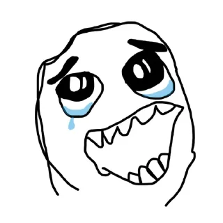 🥲 emoji Memes Troll Face. Made by @kleeloma Telegram sticker 9 of 54