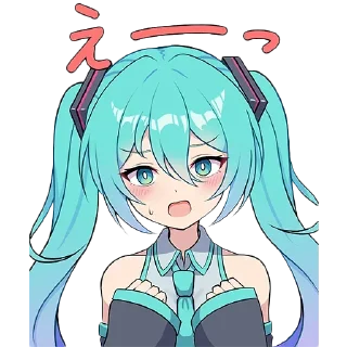 😠 emoji Hatsune Miku Telegram sticker 9 of 30
