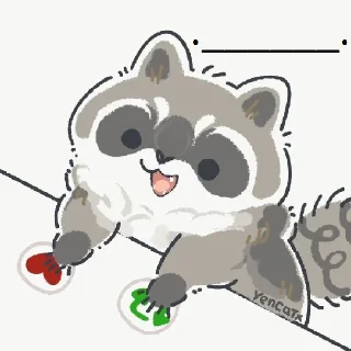 🗿 emoji raccoon 🦝 @haskerdastlove Telegram sticker 14 of 105