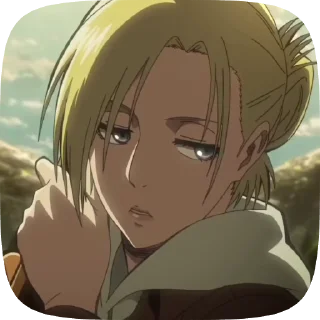 😪 emoji Annie-attack on titan Telegram sticker 7 of 18