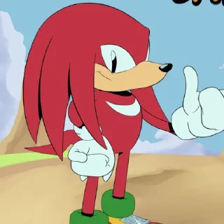 👍 emoji Knuckles the echidna Telegram sticker 14 of 120