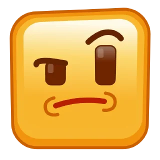 🤨 emoji Square Emoji @TgSticker Telegram sticker 11 of 55