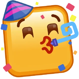 🥳 emoji Square Emoji @TgSticker Telegram sticker 15 of 55