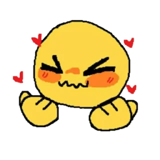 Sticker from cute cursed emoji.