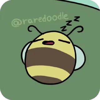 😴 emoji Bee Shorts (raredoodle) Telegram sticker 12 of 38