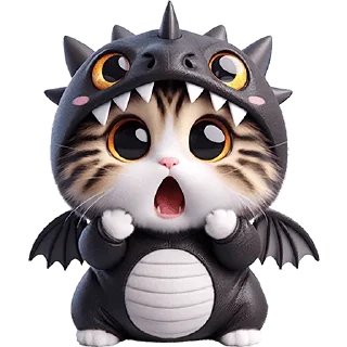 😱 emoji Пушистые драконы @Nyasticks Telegram sticker 18 of 41