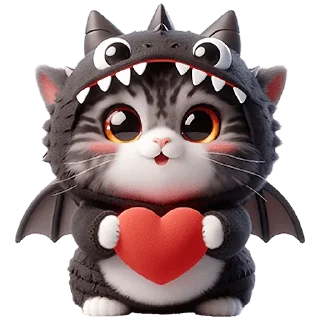 🫶 emoji Пушистые драконы @Nyasticks Telegram sticker 2 of 41