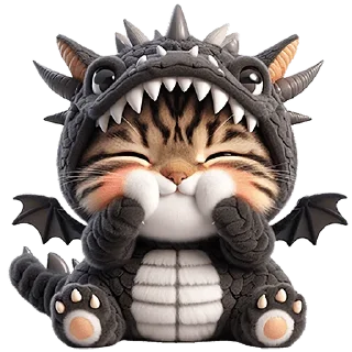 ☺️ emoji Пушистые драконы @Nyasticks Telegram sticker 20 of 41
