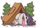🏕 emoji Hank the Husky Telegram sticker 19 of 31