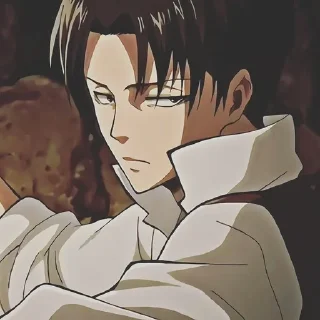 🍷 emoji 🩸Levi Ackerman.#baby Telegram sticker 16 of 47