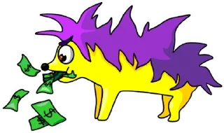 💵 emoji Typical Hedgehog Telegram sticker 10 of 16