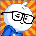 😏 emoji Tim the Nerd Telegram sticker 6 of 20