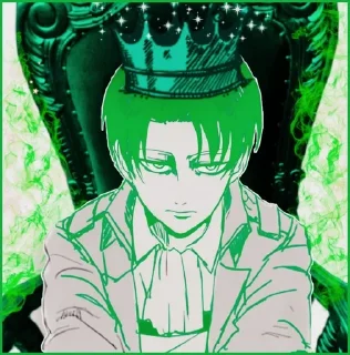👑 emoji Retro Levi (by @yukan_ni ) Telegram sticker 21 of 50