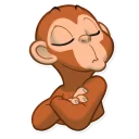 😑 emoji Mona Monkey Telegram sticker 6 of 35