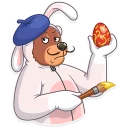 🎨 emoji Easter Bear Telegram sticker 23 of 31