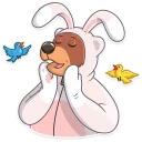😌 emoji Easter Bear Telegram sticker 6 of 31