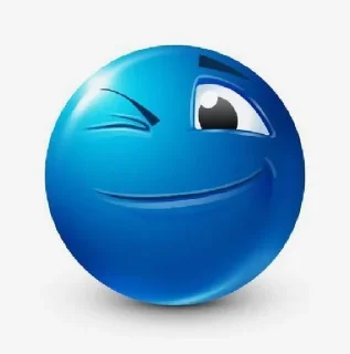 😉 emoji синий смайлик [By: @Daria_mtvv Telegram sticker 21 of 33