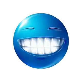 😁 emoji blue emoji by @sshtukaa Telegram sticker 6 of 59