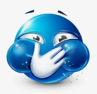 😁 emoji синий смайлик [By: @Daria_mtvv Telegram sticker 9 of 33