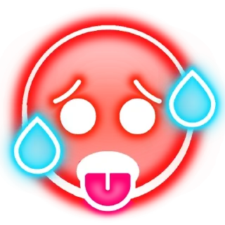 🥵 emoji Неон стикеры @dek_soft Telegram sticker 18 of 31