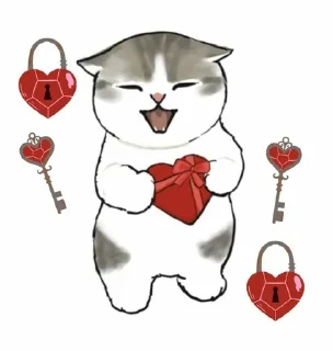 🎀 emoji (⁠◠⁠‿⁠・⁠)⁠—⁠☆ Moju_Sand cats2! Telegram sticker 21 of 23
