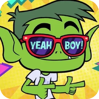 😎 emoji Beast Boy ➩ @Earth928B Telegram sticker 8 of 50