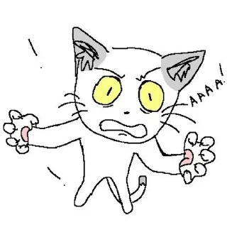 😡 emoji crooked kitten Telegram sticker 8 of 14