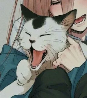 Sticker from Мявка | чел бензопила