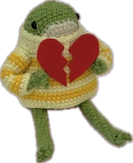 💔 emoji Лягушонок в свитере Telegram sticker 9 of 25