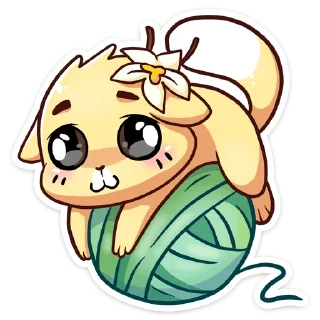 🧶 emoji Ванилька без надписей @stickers_vk Telegram sticker 10 of 49