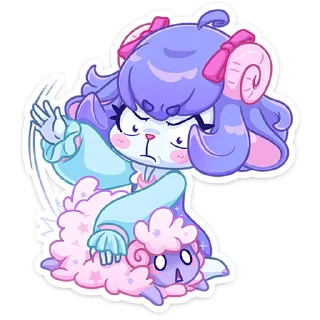 🐏 emoji Джиллиана без надписей @stickers_vk Telegram sticker 23 of 49