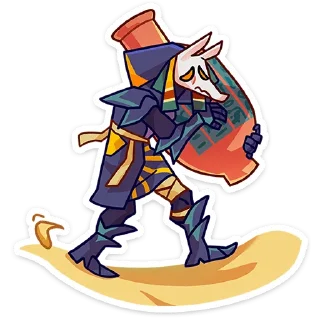 😣 emoji Анубис и Ра без текста @TgSticker Telegram sticker 13 of 97