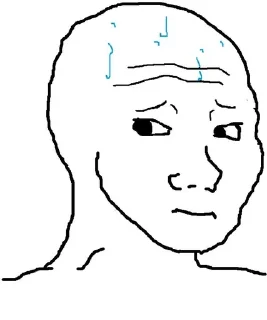 😰 emoji Wojak Telegram sticker 7 of 46