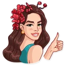 👍 emoji Lana Del Rey Telegram sticker 3 of 30