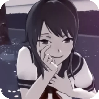 ❤ emoji Ayano Aishi Telegram sticker 16 of 20