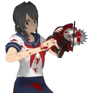 🩸 emoji Ayano (Yandere Simulator) Telegram sticker 9 of 9