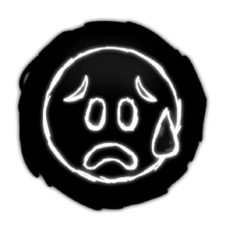 😰 emoji Neon emoji by @maskaww Telegram sticker 7 of 11