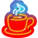 ☕️ emoji Neon Emoji @xkysluv Telegram sticker 23 of 40